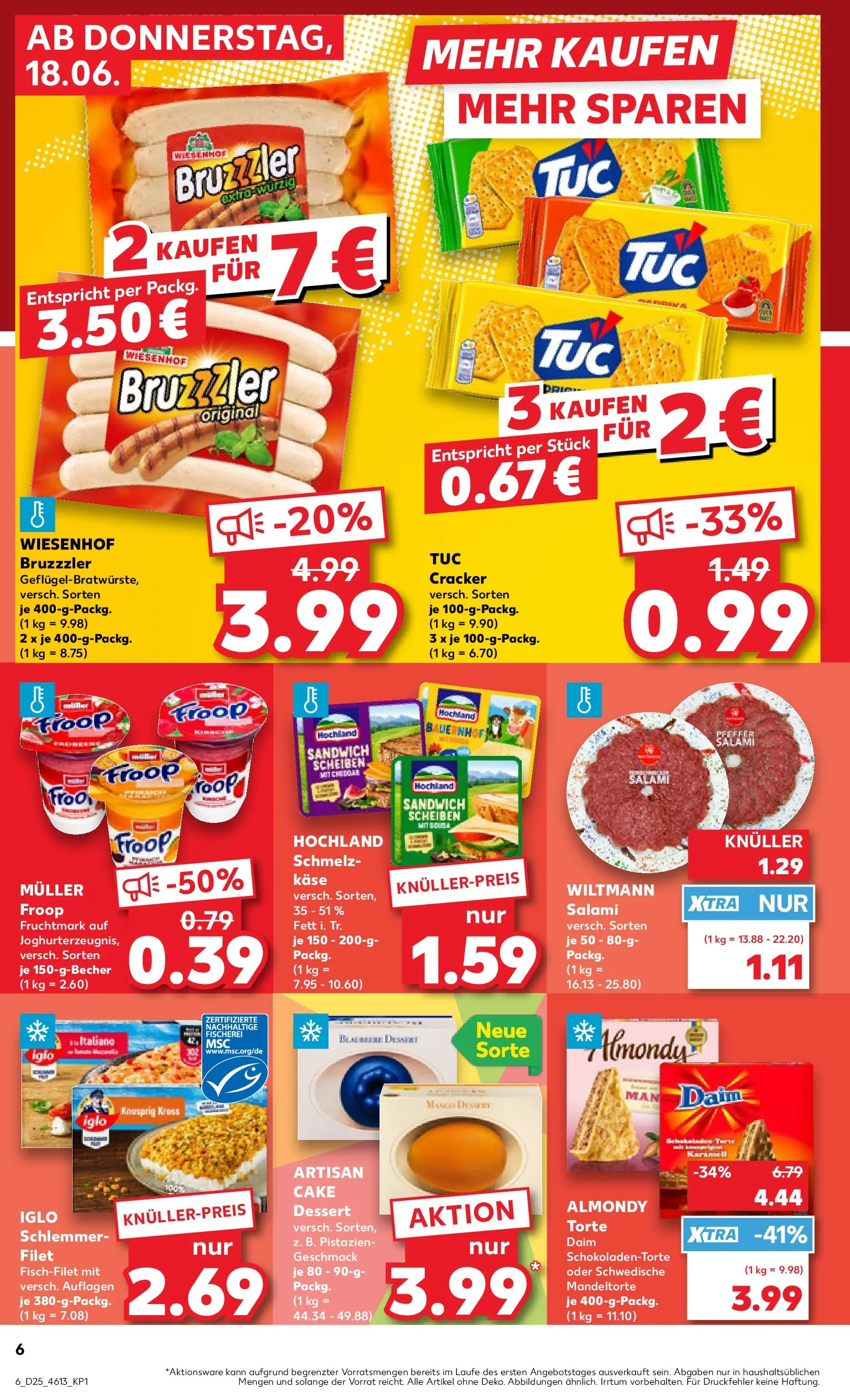 Prospekt Kaufland ab 14.06.2026 ยป Angebote und Werbung Online | Seite: 15 | Produkte: Kรคse, Joghurt, Iglo, Salami Prospekt Kaufland ab 14.06.2026 ยป Angebote Online zum Blรคttern | Seite: 15 | Produkte: Kรคse, Joghurt, Iglo, Salami