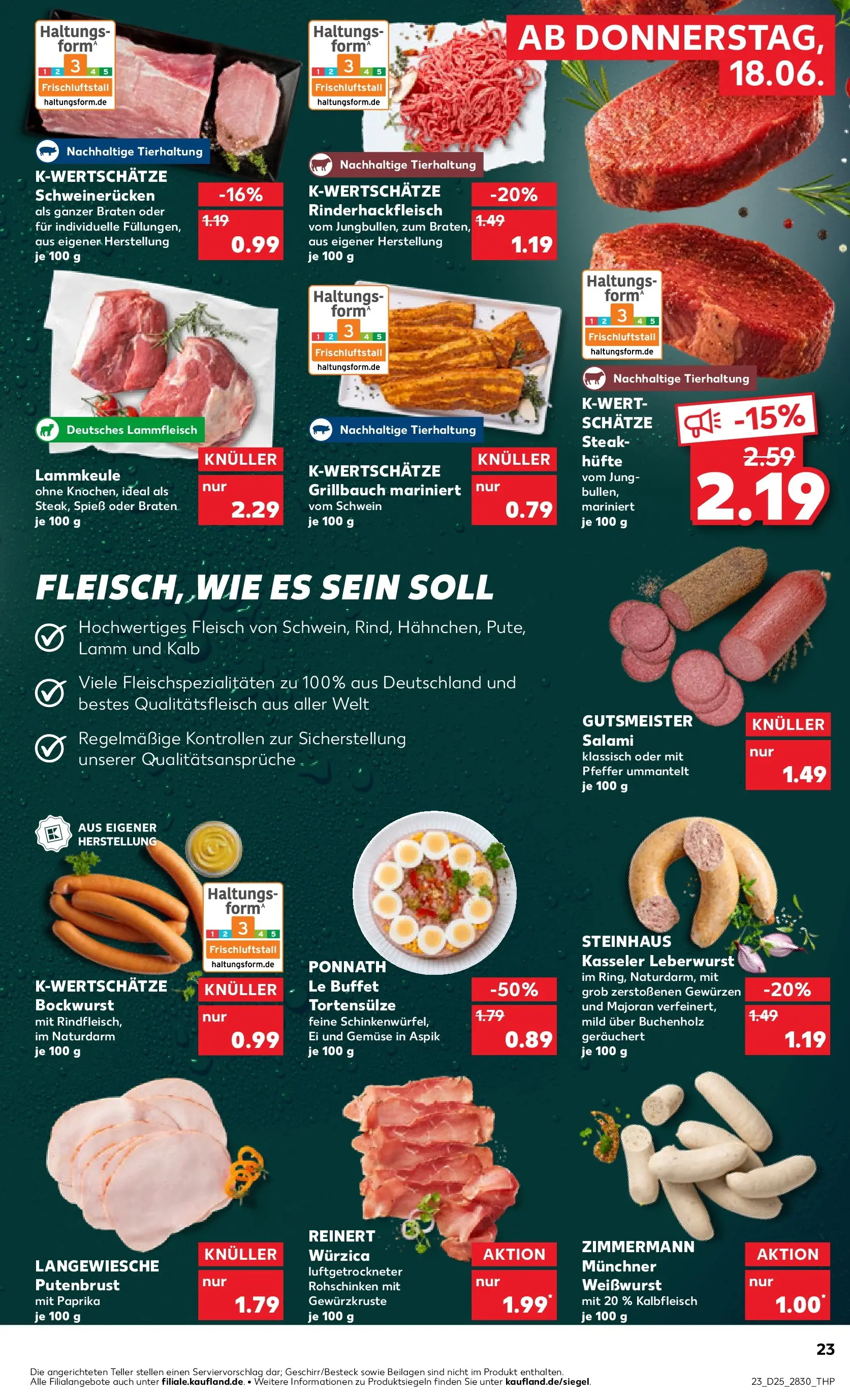 Prospekt Kaufland ab 14.06.2026 » Angebote Online zum Blättern | Seite: 32 | Produkte: Bockwurst, Gemüse, Pfeffer, Salami