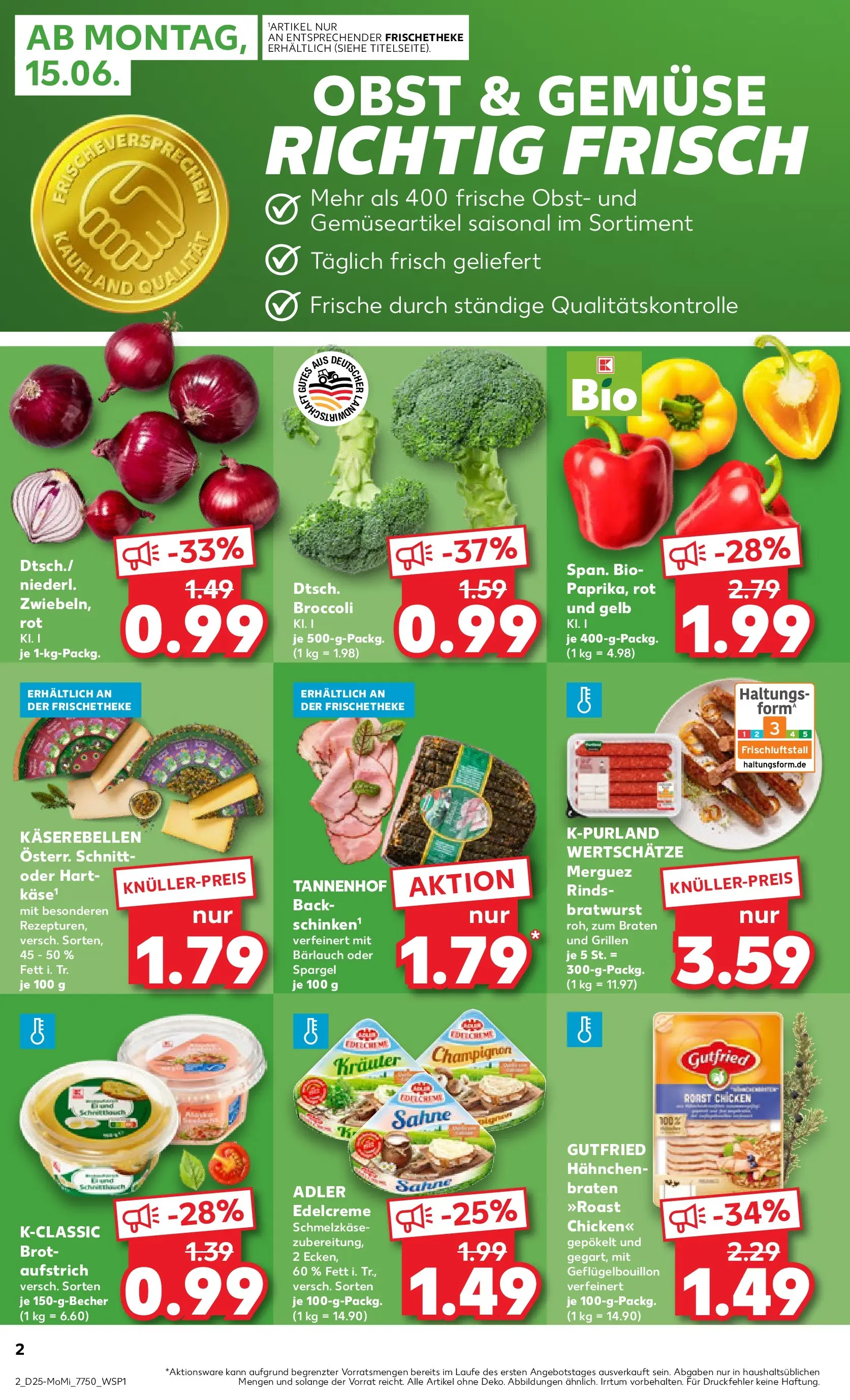 Prospekt Kaufland ab 14.06.2026 ยป Angebote und Werbung Online | Seite: 2 | Produkte: Hahnchen, Bratwurst, Spargel, Obst Prospekt Kaufland ab 14.06.2026 ยป Angebote Online zum Blรคttern | Seite: 2 | Produkte: Hahnchen, Bratwurst, Spargel, Obst