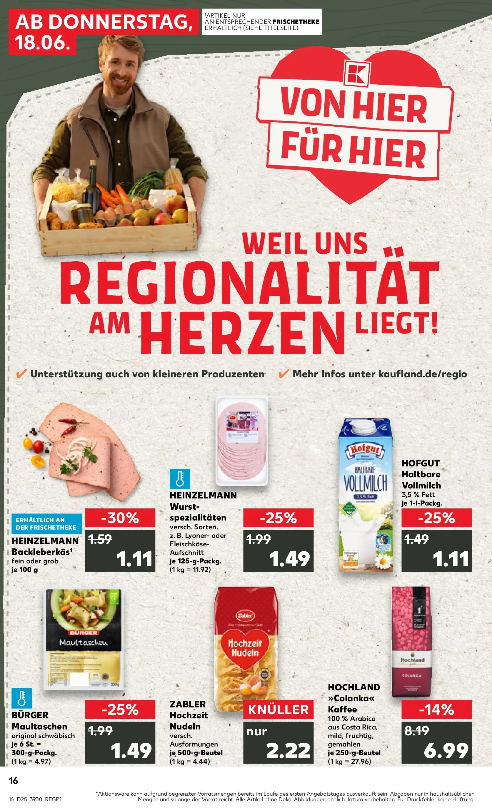 Prospekt Kaufland ab 14.06.2026 ยป Angebote und Werbung Online | Seite: 25 | Produkte: Burger, Wurst, Nudeln, Maultaschen Prospekt Kaufland ab 14.06.2026 ยป Angebote Online zum Blรคttern | Seite: 25 | Produkte: Burger, Wurst, Nudeln, Maultaschen