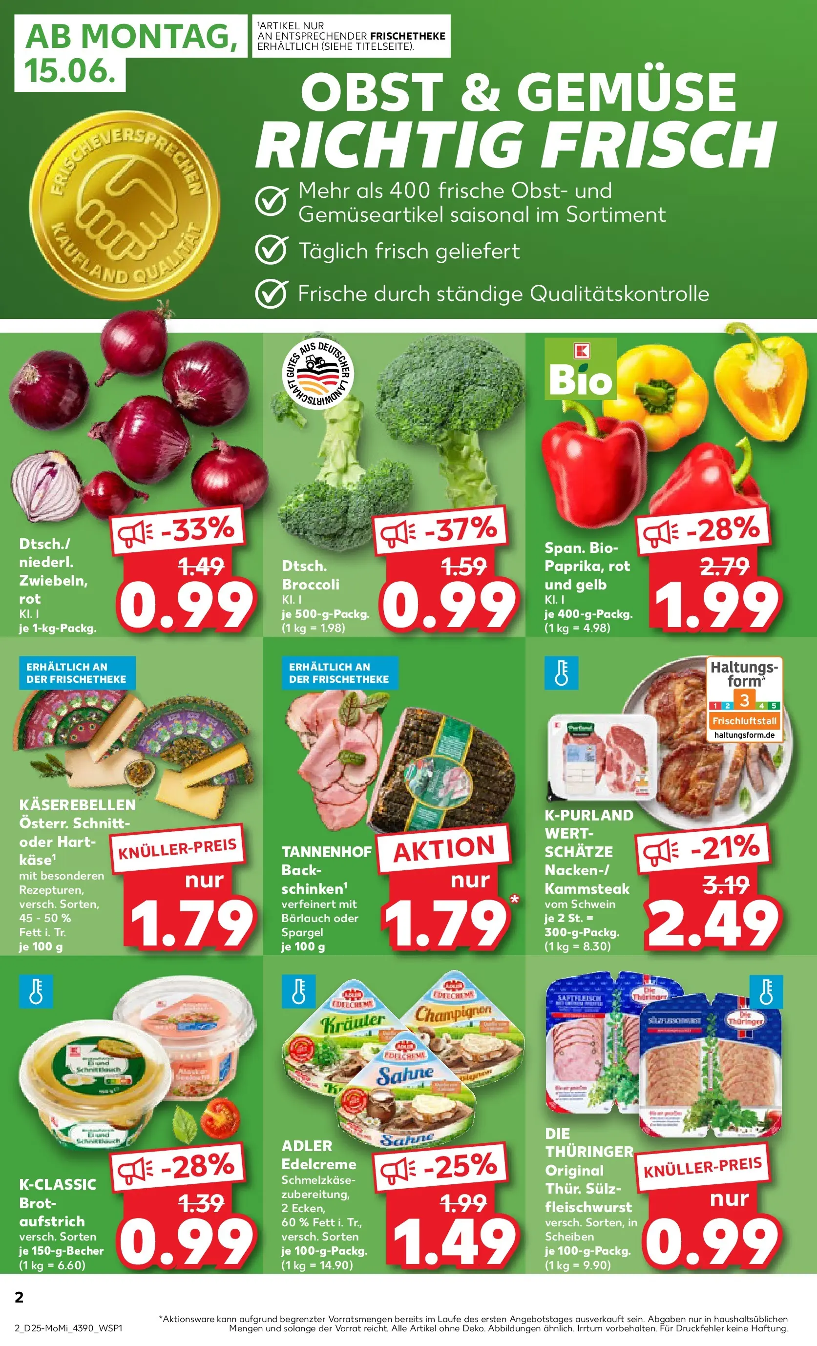 Prospekt Kaufland ab 14.06.2026 » Angebote Online zum Blättern | Seite: 2 | Produkte: Spargel, Obst, Schinken, Sahne