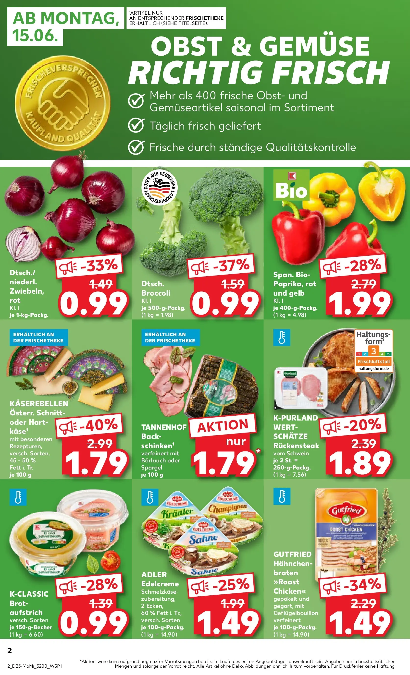 Prospekt Kaufland ab 14.06.2026 ยป Angebote und Werbung Online | Seite: 2 | Produkte: Hahnchen, Spargel, Brot, Steak Prospekt Kaufland ab 14.06.2026 ยป Angebote Online zum Blรคttern | Seite: 2 | Produkte: Hahnchen, Spargel, Brot, Steak