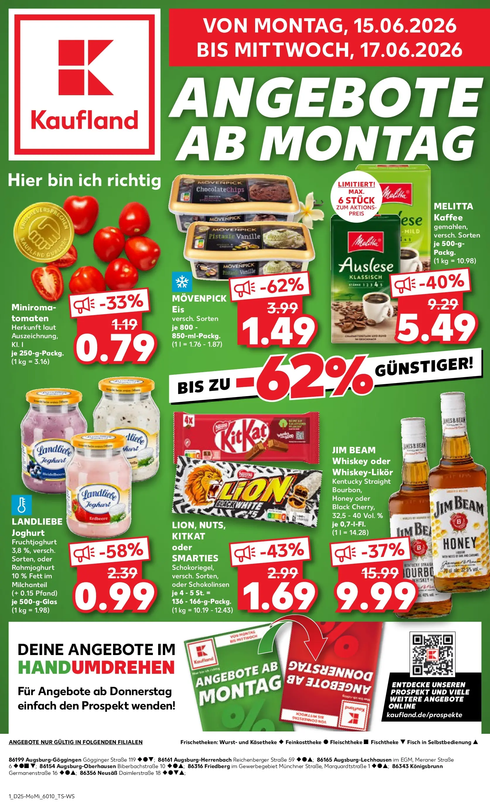 Prospekt Kaufland ab 14.06.2026 ยป Angebote und Werbung Online | Seite: 1 | Produkte: Joghurt, Tomaten, Fruchtjoghurt, Eis Prospekt Kaufland ab 14.06.2026 ยป Angebote Online zum Blรคttern | Seite: 1 | Produkte: Joghurt, Tomaten, Fruchtjoghurt, Eis