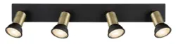 Strahler Drew in Schwarz/Gold max. 35 Watt