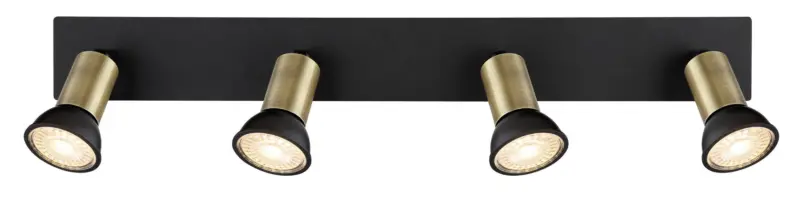 Strahler Drew in Schwarz/Gold max. 35 Watt
