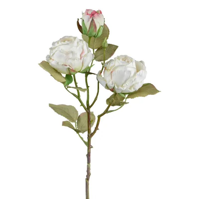 Dekozweig Vintagerose II Wei&szlig;