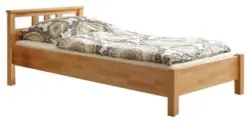 Bett "Merci", aus Buche, buchefarben