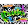 Fototapete Football Graffiti Multicolor