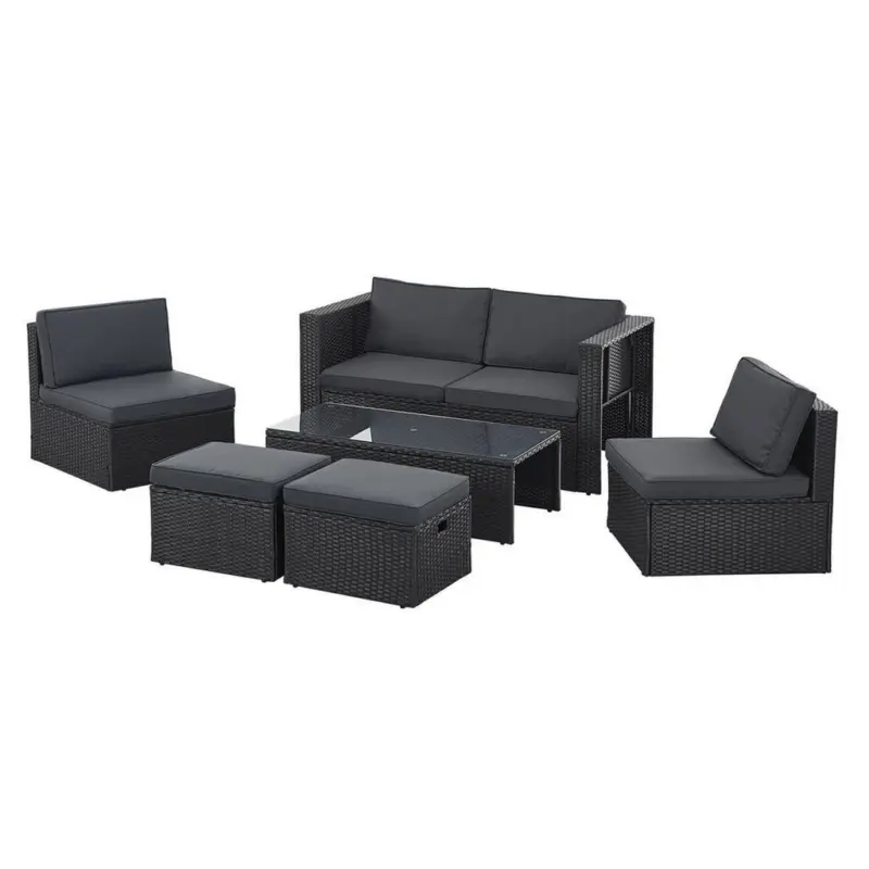 Loungegarnitur Salou schwarz
