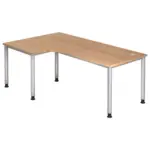 XXXLutz Lauterach - Ihr M&ouml;belhaus bei Bregenz Eckschreibtisch 200/120/68-76 cm Eichefarben h&ouml;henverstellbar, seitenverkehrt montierbar