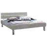 Bett in Grau