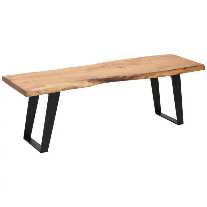 Sitzbank 140/45/40 cm in Schwarz, Akaziefarben