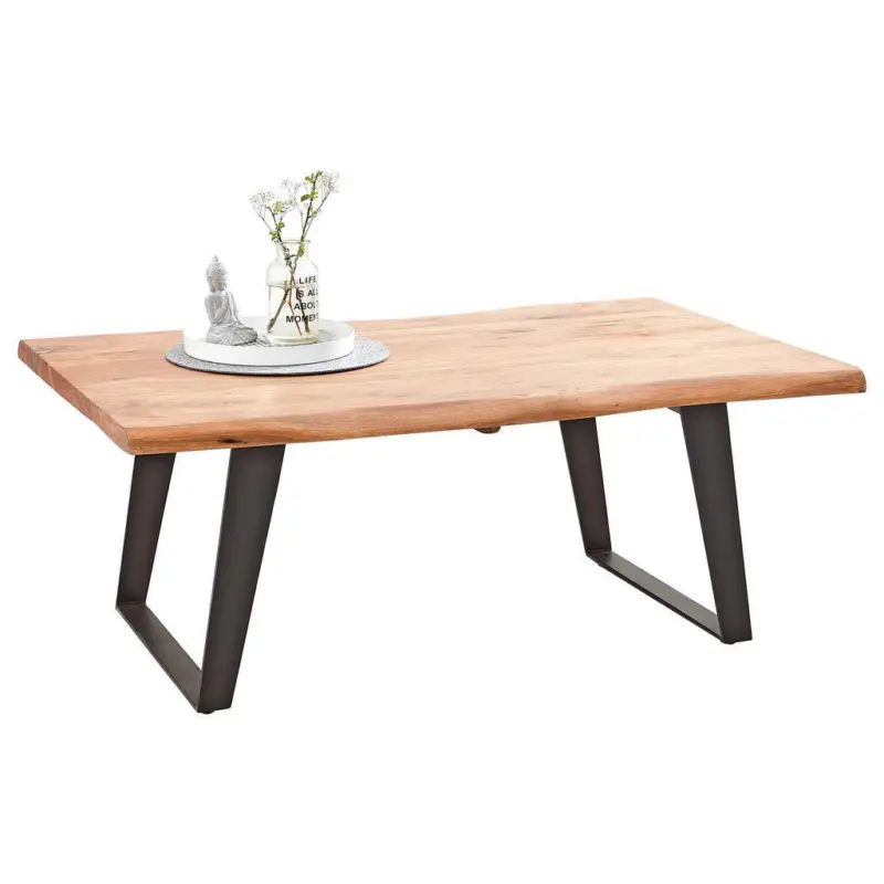 Couchtisch in Holz, Metall 115/70/45 cm