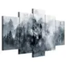 Leinwandbild Landschaft und Natur, Tiere, B&auml;ume Blau, Grau