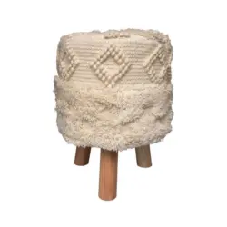 Hocker in Textil Naturfarben