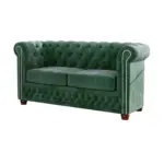 XXXLutz Lauterach - Ihr M&ouml;belhaus bei Bregenz Chesterfield-Sofa 2-sitzer Lauren Flasche gr&uuml;n Samt