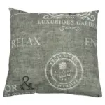 XXXLutz Lauterach - Ihr M&ouml;belhaus bei Bregenz Outdoor-Kissen in Grau, Wei&szlig;, Hellgrau Schriftzug 48/48 cm