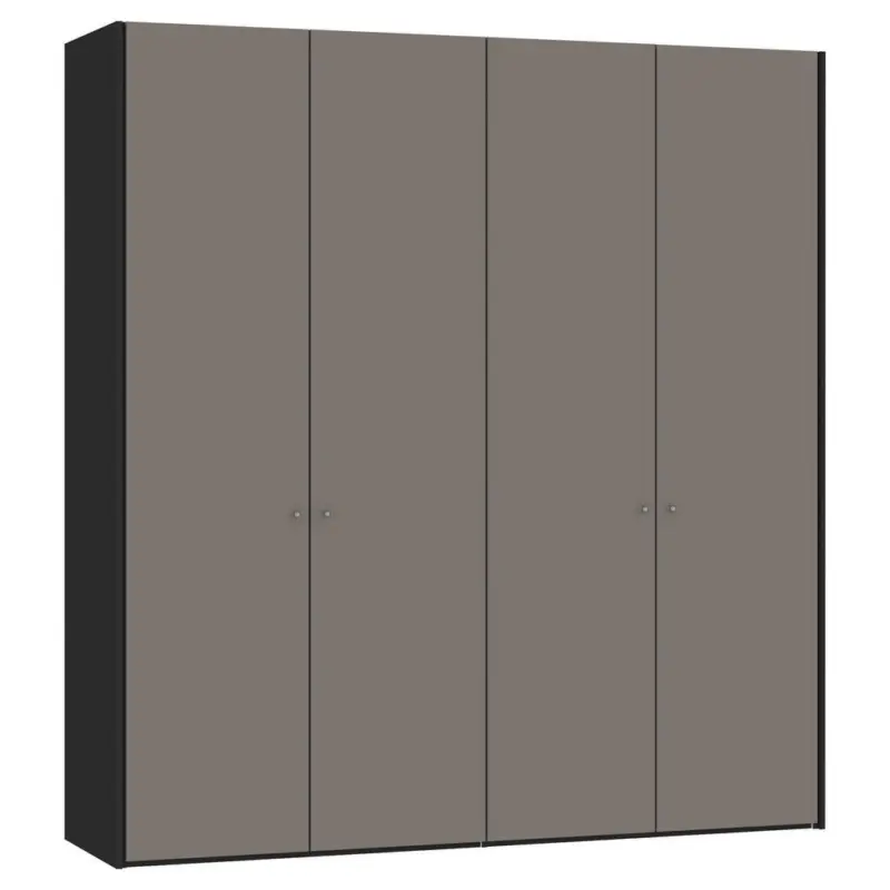 Dreht&uuml;renschrank in Grau, Schwarz