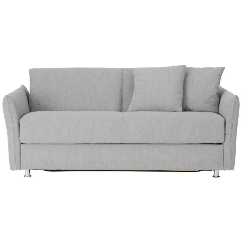 Schlafsofa in Flachgewebe Hellgrau
