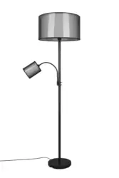 Stehleuchte Burton Grau/Schwarz max. 40/60 Watt