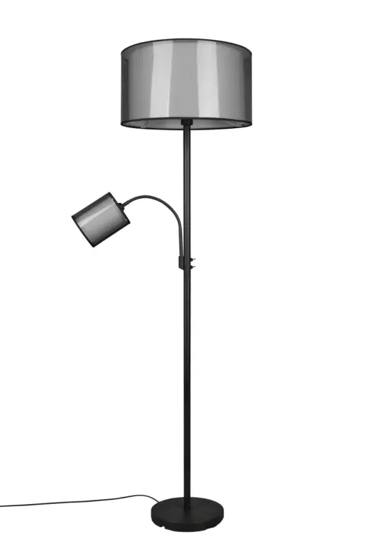 Stehleuchte Burton Grau/Schwarz max. 40/60 Watt