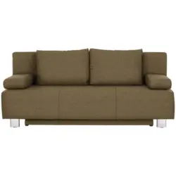 Schlafsofa in Webstoff Hellgr&uuml;n