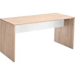Jugendschreibtisch 140/72/70 cm Wei&szlig;, Eichefarben