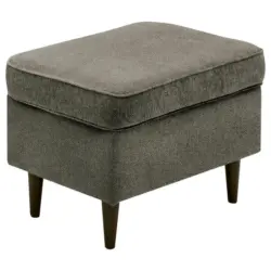 Hocker in Textil Schwarz, Olivgr&uuml;n