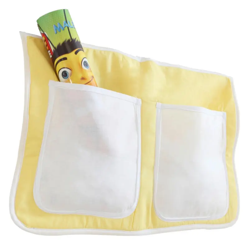 Betttasche "Stofftasche", gelb/wei&szlig;