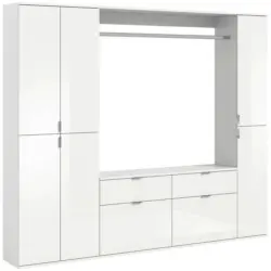 Garderobe Projekt X 3-Teilig Wei&szlig; B: 212 cm