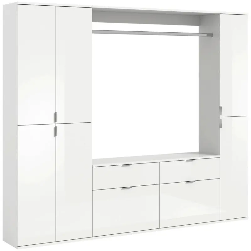 Garderobe Projekt X 3-Teilig Wei&szlig; B: 212 cm