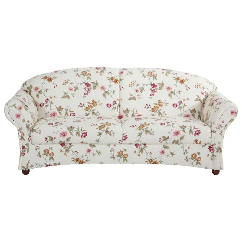 3-Sitzer-Sofa in Flachgewebe Rot, Wei&szlig;
