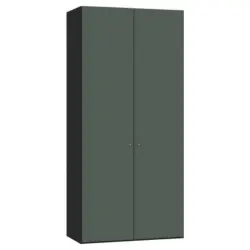 Dreht&uuml;renschrank in Grau, Gr&uuml;n, Schwarz