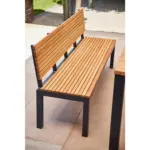 M&ouml;belix Gartenbank Holz 3-Sitzer mit R&uuml;ckenlehne