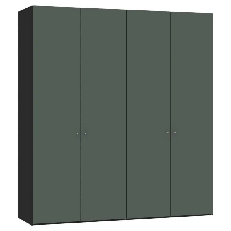 Dreht&uuml;renschrank in Grau, Gr&uuml;n, Schwarz