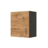 K&uuml;chenoberschrank 50/57/34 cm in Anthrazit, Eiche Wotan