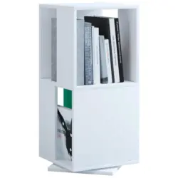 Drehregal 34/74/34 cm Wei&szlig;