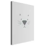 M&ouml;belix Leinwandbild Cat's Face Hellgrau Dunkelgrau B: 40 cm