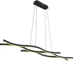 LED-H&auml;ngeleuchte Relo in Opal/Schwarz max. 35 Watt