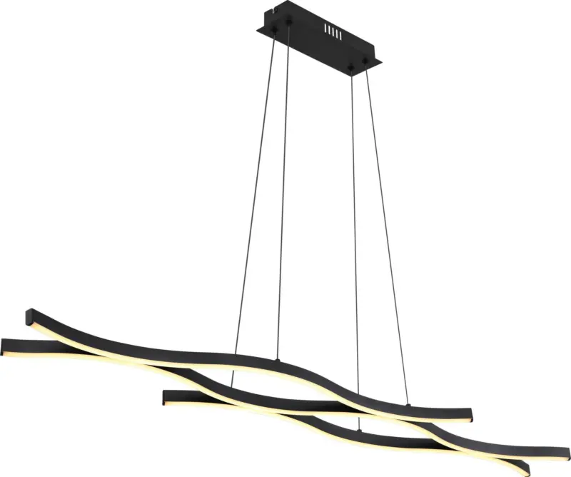 LED-H&auml;ngeleuchte Relo in Opal/Schwarz max. 35 Watt