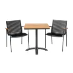 M&ouml;belix Balkonm&ouml;bel Set Mood Cafe Set aus Holz/Metall 3-Teilig