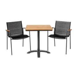 Balkonm&ouml;bel Set Mood Cafe Set aus Holz/Metall 3-Teilig