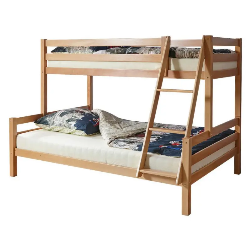 Etagenbett Maxim Buche massiv 140 cm m. Leiter