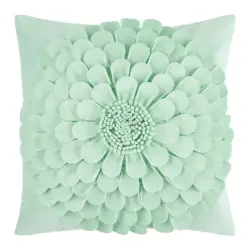 Zierkissen Flora Mintgr&uuml;n ca. 45x45cm