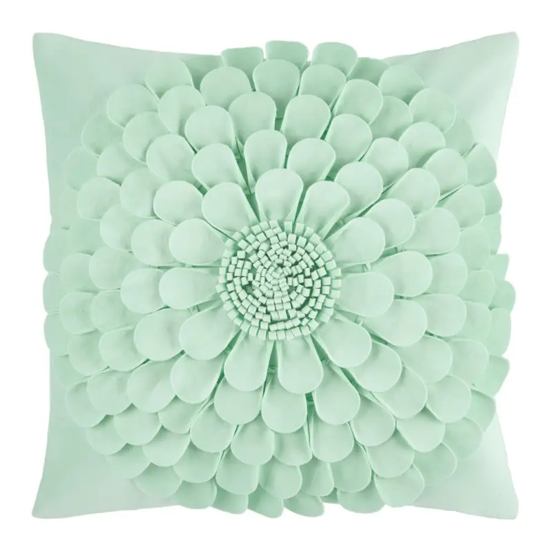 Zierkissen Flora Mintgr&uuml;n ca. 45x45cm