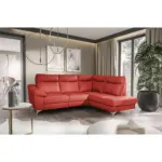 M&ouml;belix Ecksofa Luna Teilleder rot 242x194