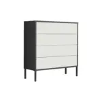M&ouml;belix Kommode 79 cm Mailand Typ 3 + Mf, Anthrazit