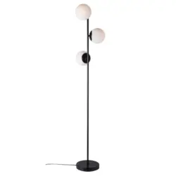 STEHLEUCHTE Lilly Schwarz Wei&szlig; H: 150 cm