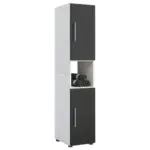 M&ouml;belix Hochschrank Flandu B: 31 cm Schwarz/Wei&szlig;