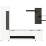 M&ouml;belix Wohnwand Ben Grau/Wei&szlig; 3-Teilig B: 250 cm